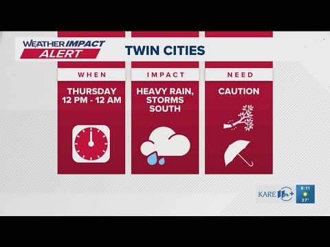 KARE 11 declares Weather Impact Alert for Thursday