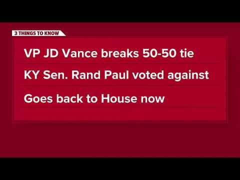 Senate passes President Donald Trump's 'big, beautiful bill'