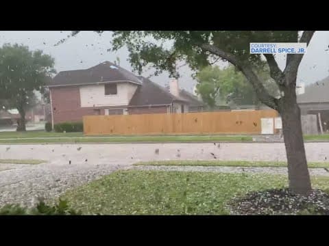 Damaging hail falls all across Southeast Texas
