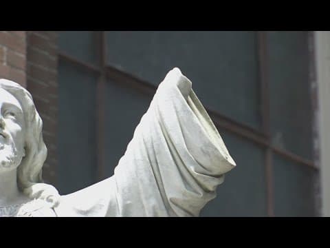 Statues vandalized at Uptown church