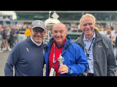 Borg-Warner presents Baby Borg trophy to 13News meteorologist Chuck Lofton
