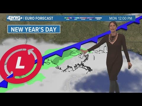 Delightful weekend weather, then light showers on New Year's Day