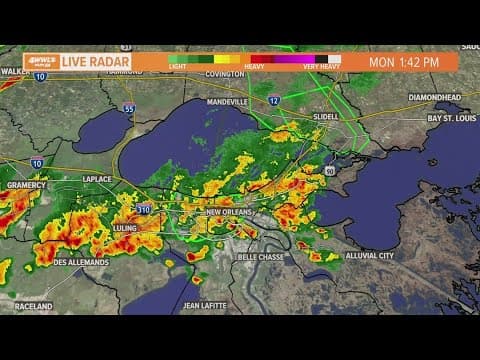 Flash flood warnings active for New Orleans, Metairie, Kenner, Slidell