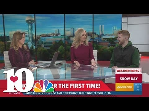 Florida native sees snow for the first time