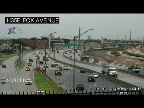 Rain impacting road conditions in Texas