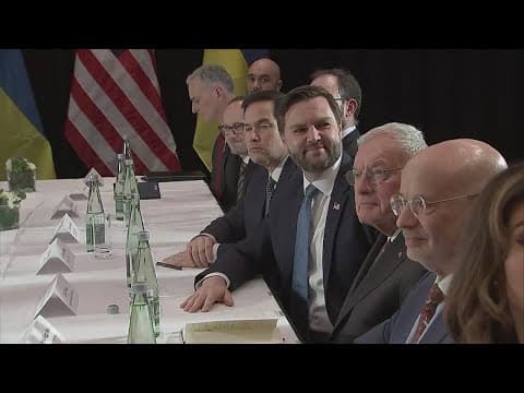 Vice President J.D. Vance meeting with Ukraine President Volodymyr Zelenskyy