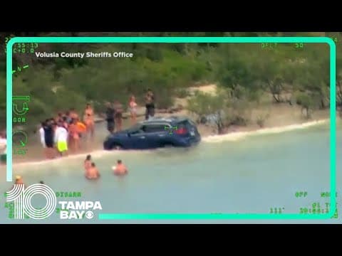 Woman speeds past people at the beach, into water in Volusia County, deputies say