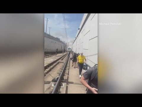 DART passengers run to safety after train catches fire in Dallas