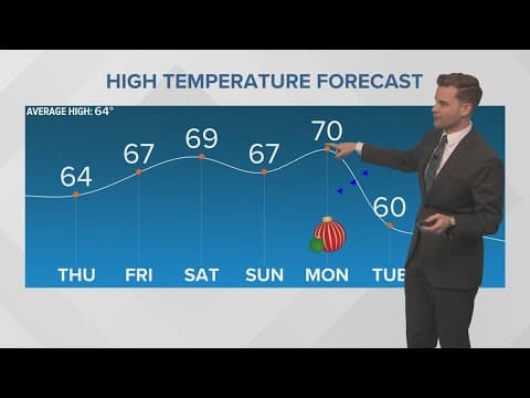 Weather: Rainy Christmas Eve expected