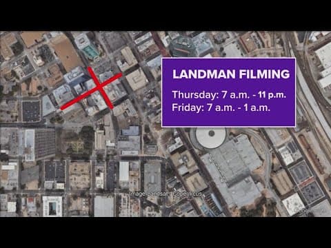 Landman Season 2 is filming in Fort Worth this week, causing road closures downtown