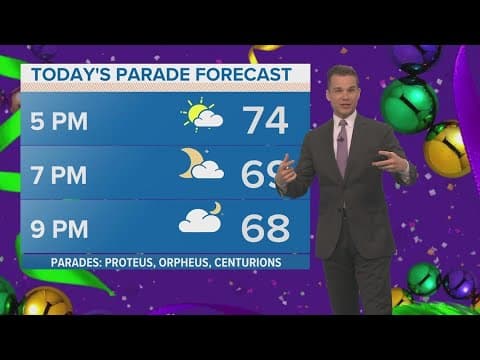 New Orleans Weather: Warm and clear for Lundi Gras