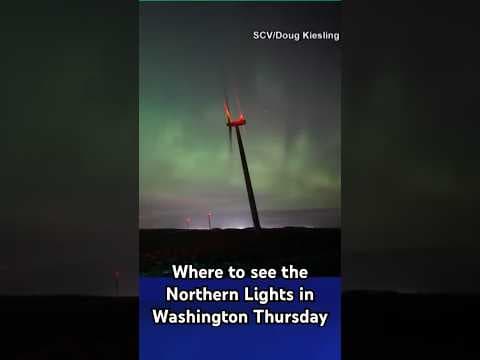 Where to see the Northern Lights in Washington Thursday #shorts