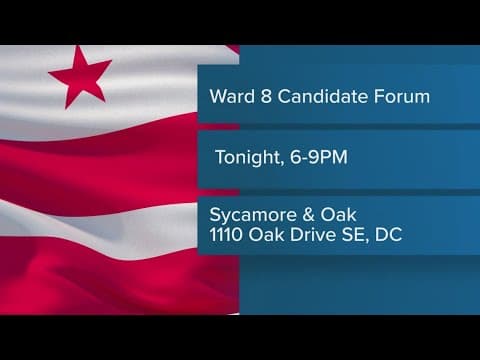 Ward 8 DC Council candidate forum tonight