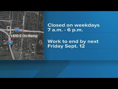 Sewer Repairs Close I-610 East On-Ramp Starting Monday