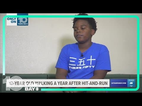 12-year-old seriously hurt in hit-and-run crash 1 year ago shows progress he's made since
