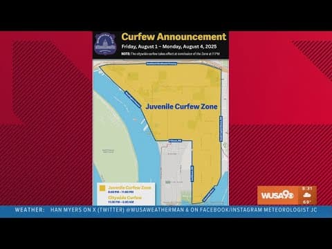 New juvenile curfew zone announced in DC