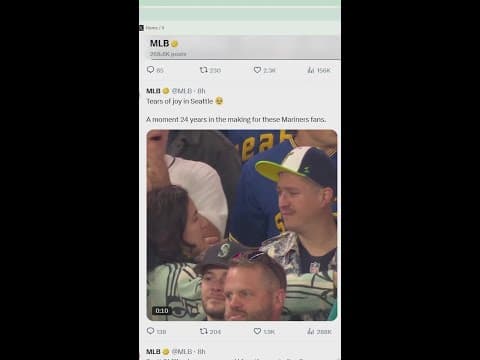 Fan goes viral for Mariners game tears: 'You just gotta cry'