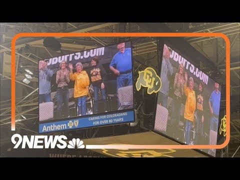 Crowd sings Happy Birthday to CU superfan Peggy Coppum