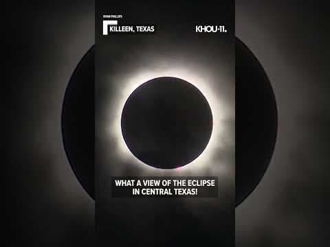 Eclipse in Cental Texas: Clouds cleared to give a perfect view from Killeen #shorts
