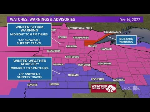 WEATHER: Weather Warn Day Thursday