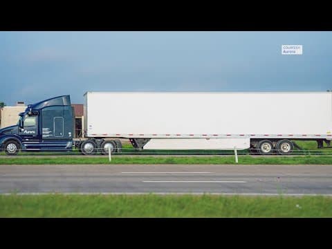 Driverless semi trucks hit I-45 in Texas