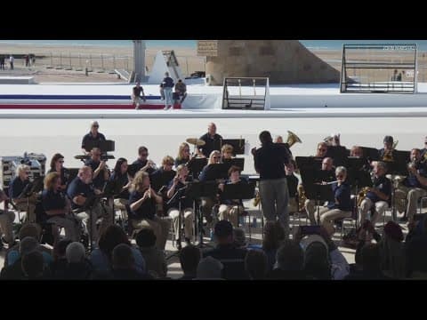 Indianapolis Municipal Band plays in Normandy