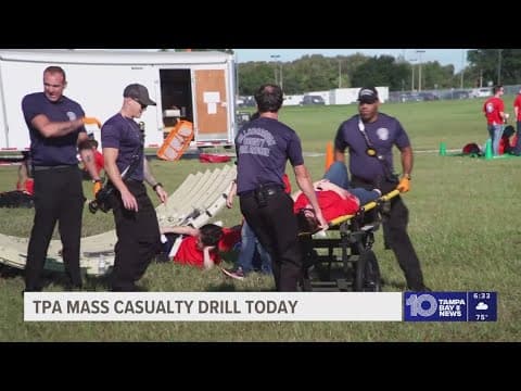 Tampa International Airport staging mass casualty drill on the airfield