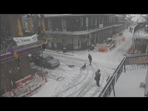 ‘Once in a lifetime’ snow hits parts of the South