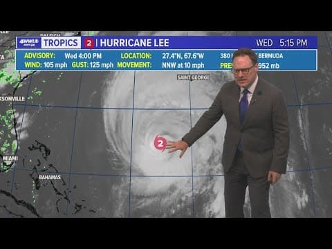 Tropical Update: Lee moving north, Nigel forming soon