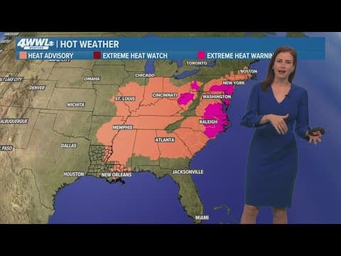 New Orleans Weather: Heat advisory in effect on Wednesday