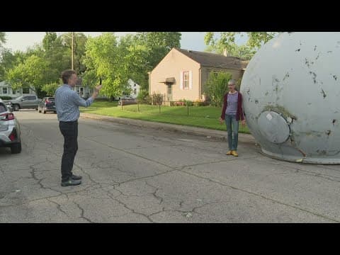 Spaceship-like object falls down in Indy neighborhood during severe storms