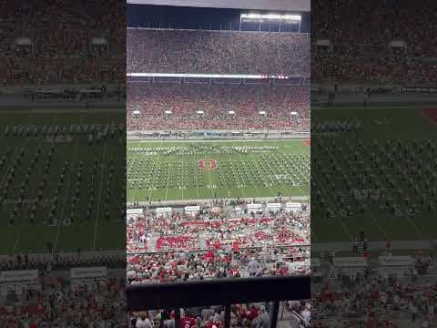 The Ohio State and Ohio University marching bands combine for a halftime performance #shorts