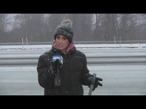 Snow continues to fall in Destrehan, Louisiana