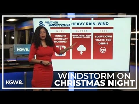 Heavy rain and wind in Willamette Valley Christmas night, Thursday prompts Weather Impact Alert Days