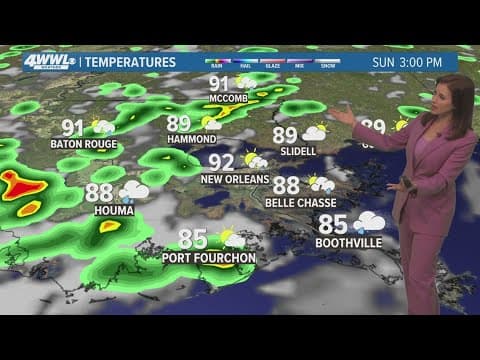 New Orleans Weather: Hot weekend with scattered storms on Sunday
