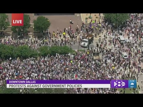 'No Kings' protests: Thousands gather in Dallas, Fort Worth rallies