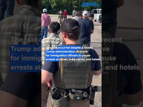 ICE arrested 84 people unlawfully in the country during a raid at a southwest Louisiana racetrack