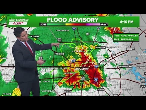 Team weather: Heavy downpours cause street flooding across Houston