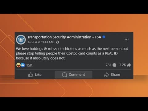 TSA says Costco card does not count as a REAL ID