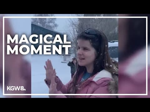 Legally blind teen sees snow fall for first time after OHSU clinical trial