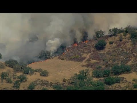 Casner Fire in Ramona | Forward rate of spread stopped at 180 acres