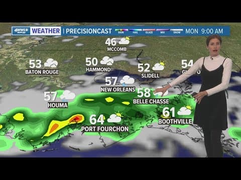 Cool weather to start the new year, a few showers on Monday