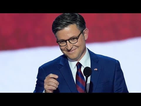House Speaker Mike Johnson speaks in support of Donald Trump, JD Vance ticket at RNC 2024