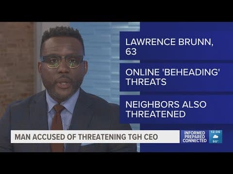 Out-of-state man threatens to behead CEO of Tampa General Hospital, DOJ says