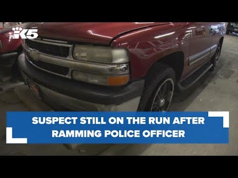 Suspect still on the run after ramming Bellevue officer, eluding pursuit