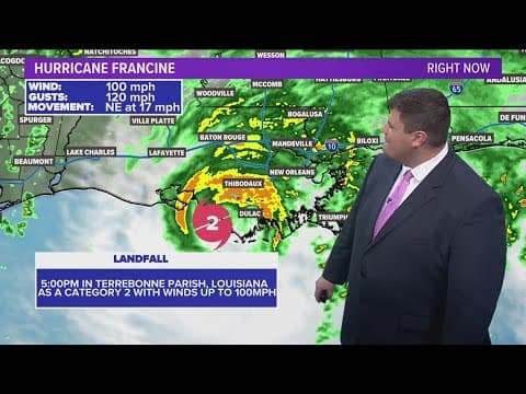 Hurricane Francine: Latest track as the hurricane makes landfall in Louisiana