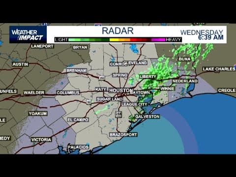 Live Houston-area radar: Light showers moving through the region