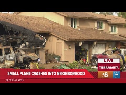 Debris scattered in San Diego neighborhood after plane crash