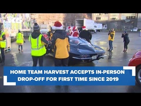 In-person drop-off kicks off at Lumen Field for Home Team Harvest food drive