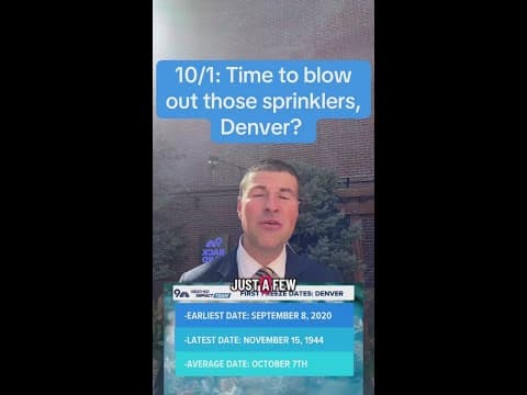 10/1: Time to blow out those sprinklers, Denver?